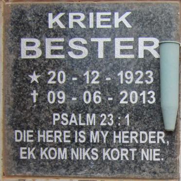 BESTER Kriek 1923-2013
