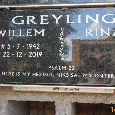 GREYLING Willem 1942-2019 & Rina