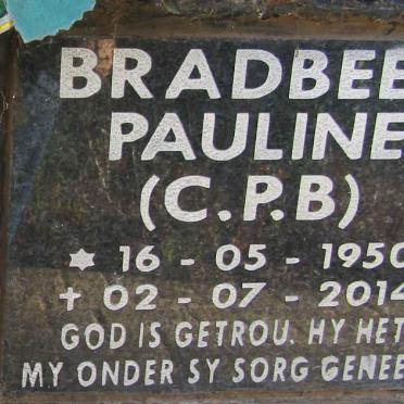 BRADBEER Pauline C.P.B. 1950-2014