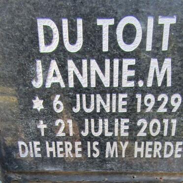 TOIT Jannie M., du 1929-2011