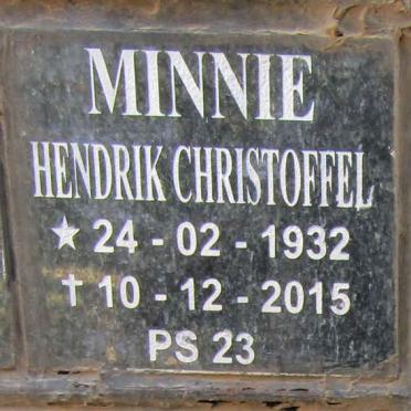 MINNIE Hendrik Christoffel 1932-2015