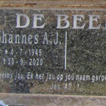 BEER Johannes A.J., de 1945-2020