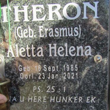 THERON Aletta Helena nee ERASMUS 1985-2021