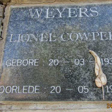 WEYERS Lionel Cowper 1934-1998