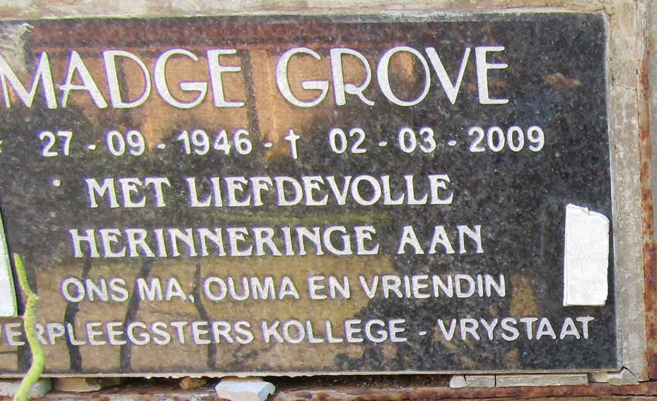 GROVE Madge 1946-2009
