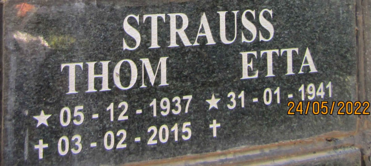 STRAUSS Thom 1937-2015 &amp; Etta 1941-