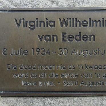 EEDEN Virginia Wilhelmina van 1934-2015