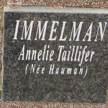 IMMELMAN Annelie Taillifer nee HAUMAN
