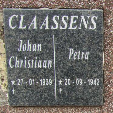 CLAASSENS Johan Christiaan 1939- &amp; Petra 1942-