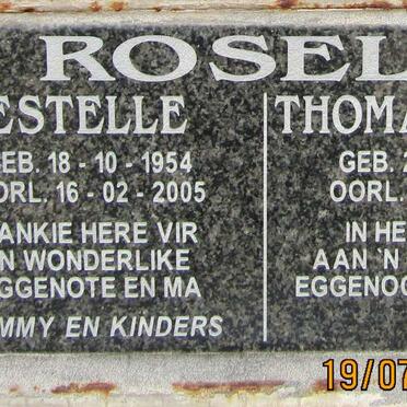 ROSELT Thomas Henry 1955-2010 &amp; Estelle 1954-2005