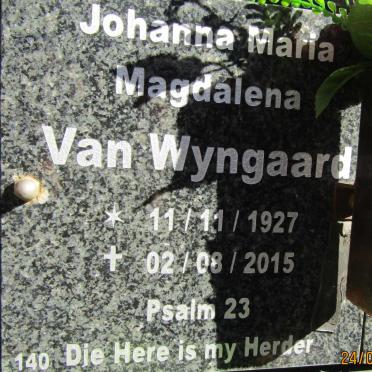 WYNGAARD Johanna Maria Magdalena, van 1927-2015