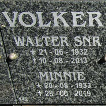 VOLKER Walter 1932-2013 &amp; Minnie 1933-2019