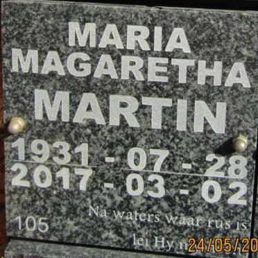 MARTIN Maria Magaretha 1931-2017