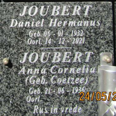 JOUBERT Daniel Hermanus 1932-2021 &amp; Anna Cornelia COETZEE 1936-