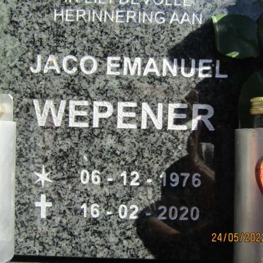 WEPENER Jaco Emanuel 1976-2020