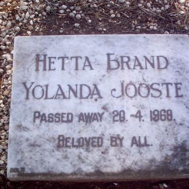 JOOSTE Hetta Brand Yolanda   -1968