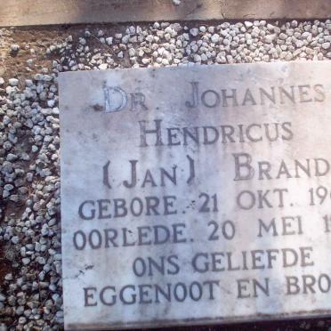 BRAND Johannes Hendricus 1904-1977