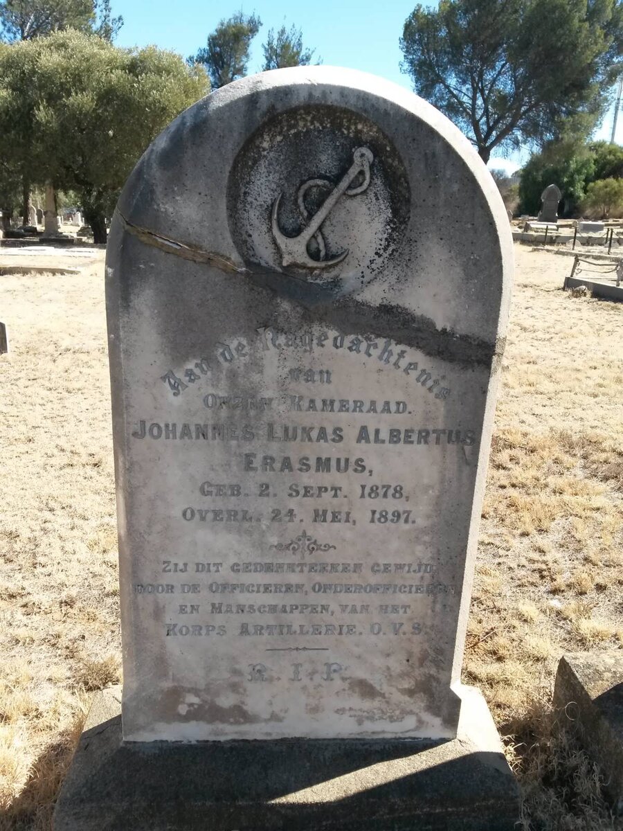ERASMUS Johannes Lukas Albertus 1878-1897