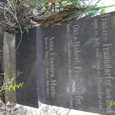 FRAUNDORFER Otto Robert 1852-1904 &amp; Frances BECK 1856-1891 :: FRAUNDORFER Anna Leonora Marie 1880-1880