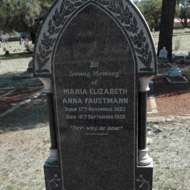 FAUSTMANN Maria Elizabeth Anna 1863-1932