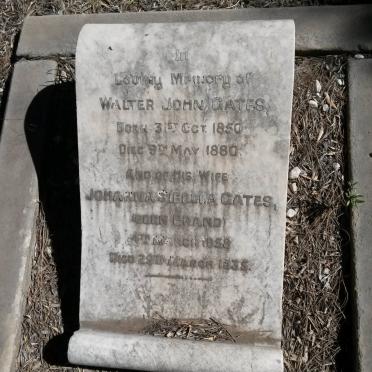 GATES Walter John 1850-1880 &amp; Johanna Sibella BRAND 1858-1935