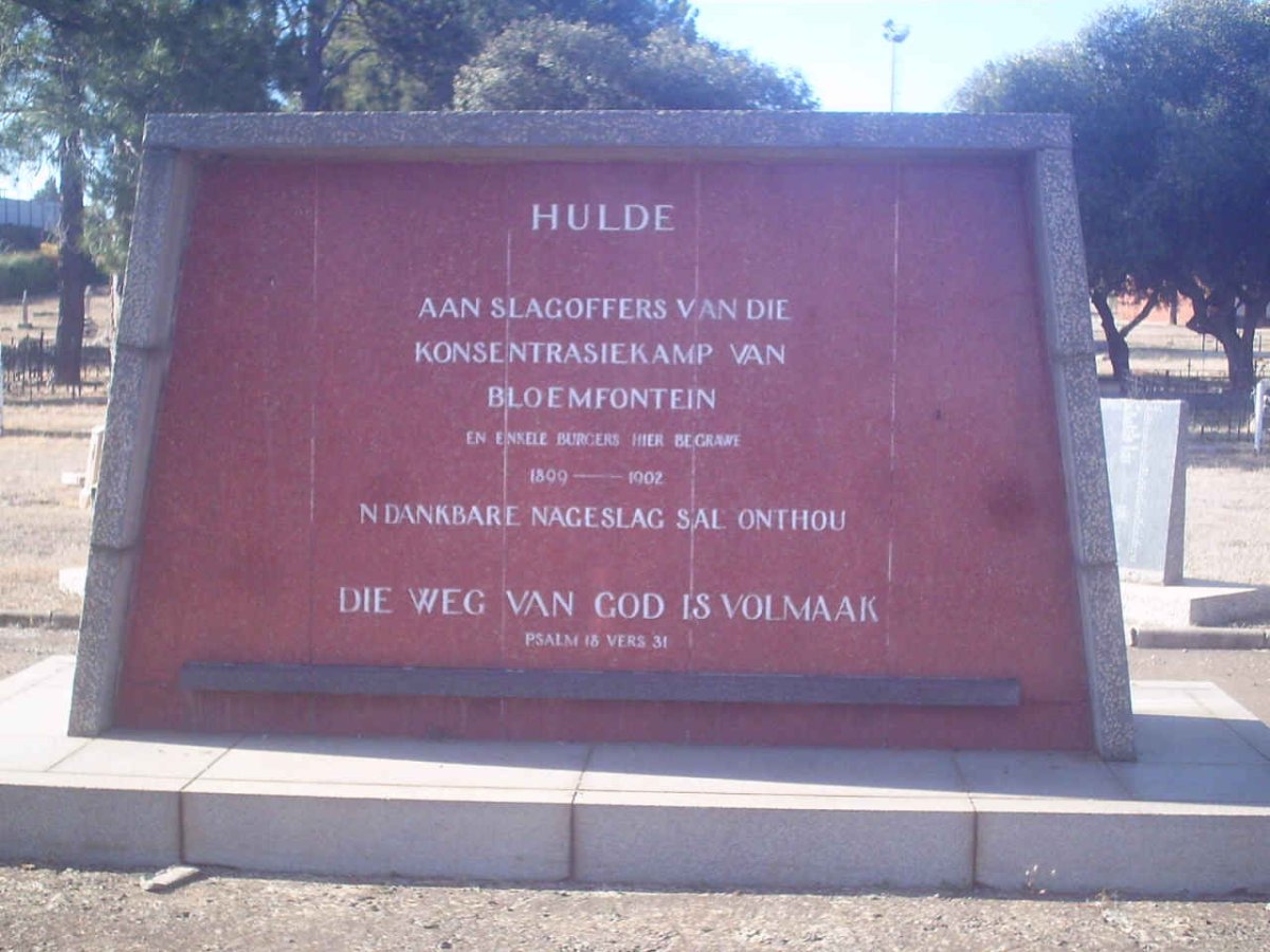 01. Bloemfontein Concentration Camp victims