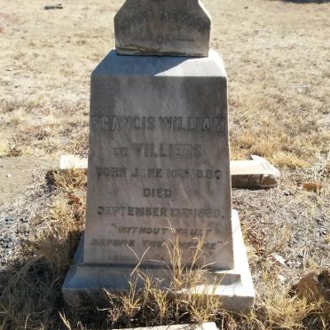 VILLIERS Francis William, de 1880-1880