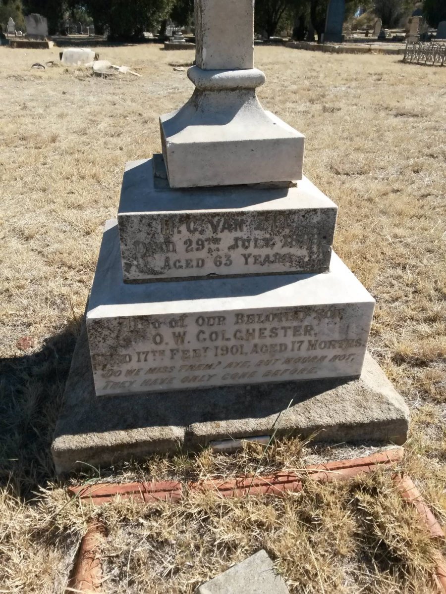 ZYL H.C., van -1899 :: COLCHESTER O.W. -1901