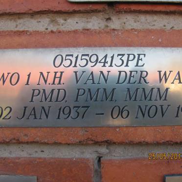 WALT N.H., van der 1937-1998