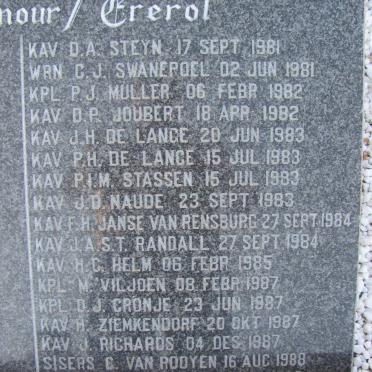7. Memorial Plaque with list of names