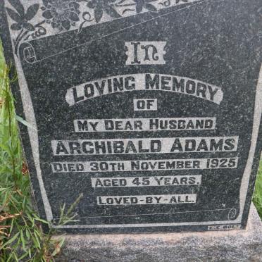 ADAMS Archibald -1925