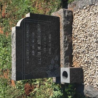 ADENDORFF Aletta M. 1913-1976