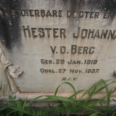 BERG Hester Johanna, v.d. 1919-1937