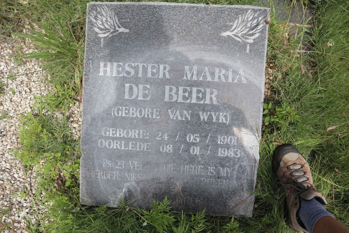 BEER Hester Maria, de nee VAN WYK 1901-1983