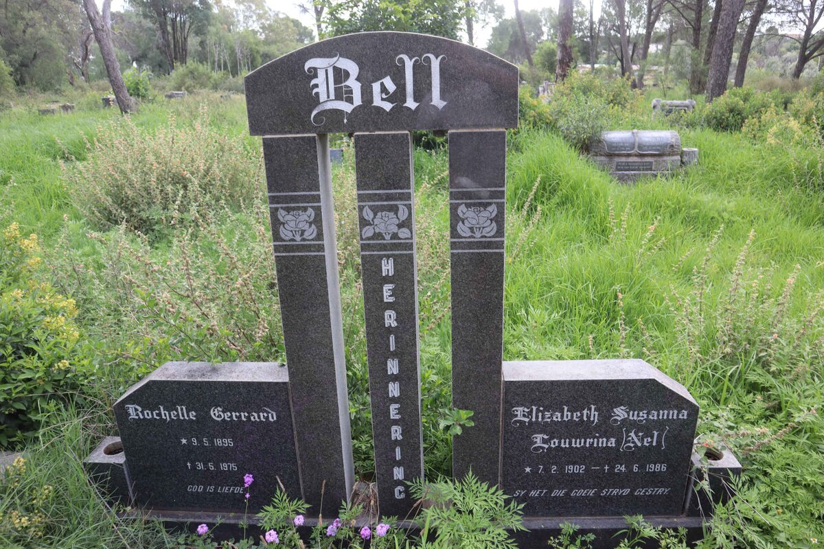 BELL Rochelle Gerrard 1895-1975 &amp; Elizabeth Susanna Lowrina NEL 1902-1986