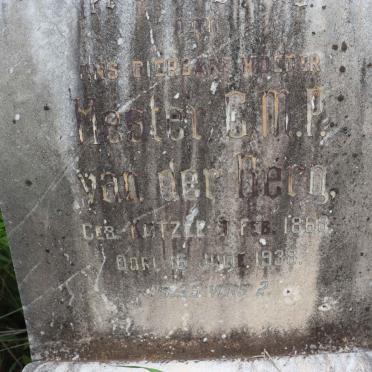 BERG Hester C.M.P., van der nee KOTZEE 1868-1938