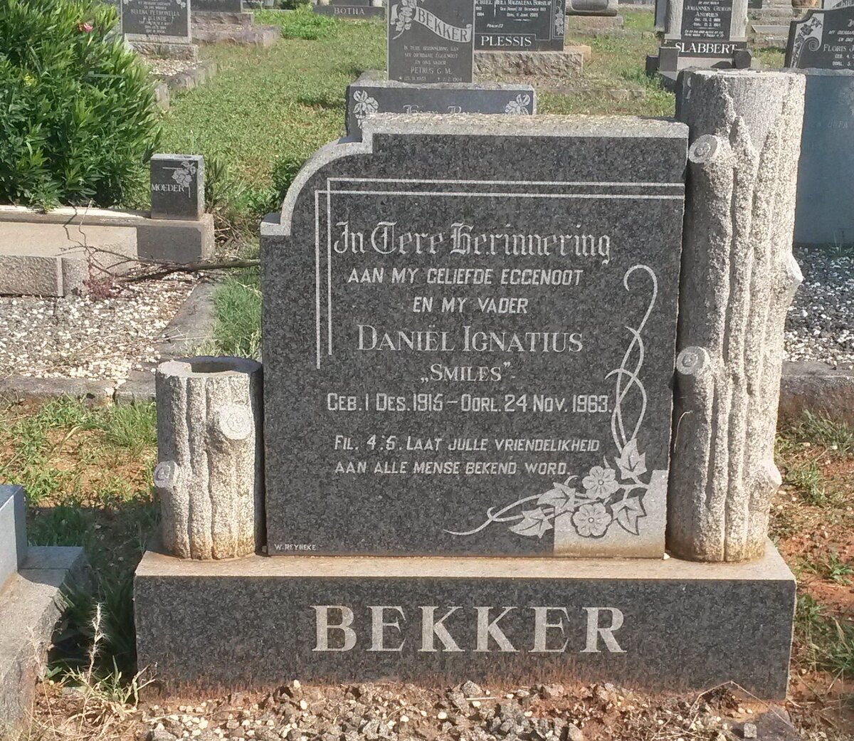 BEKKER Daniel Ignatius 1915-1963
