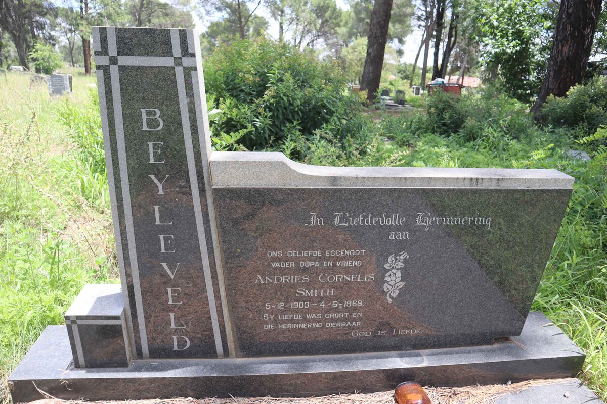 BEYLEVELD Andries Cornelis Smith 1903-1969
