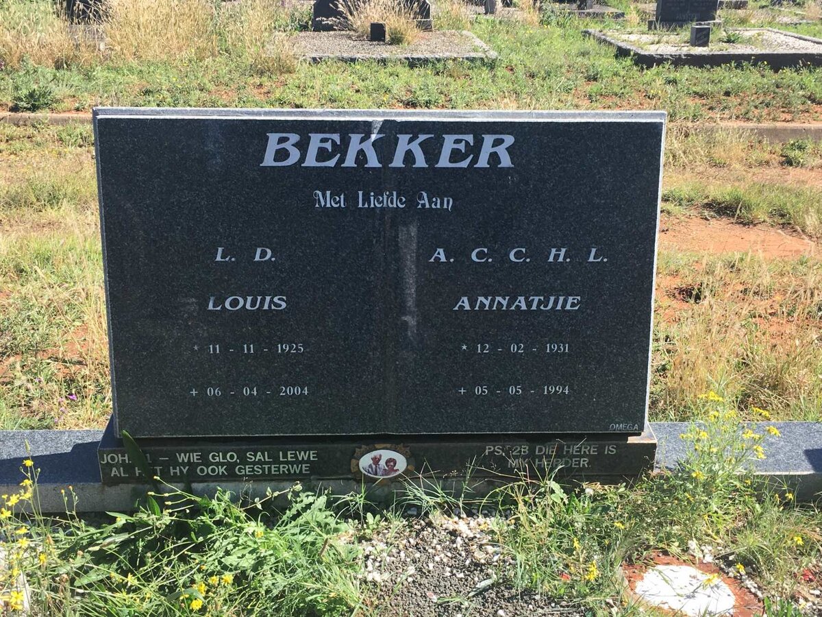 BEKKER L.D. 1925-2004 &amp; A.C.C.H.L. 1931-1994