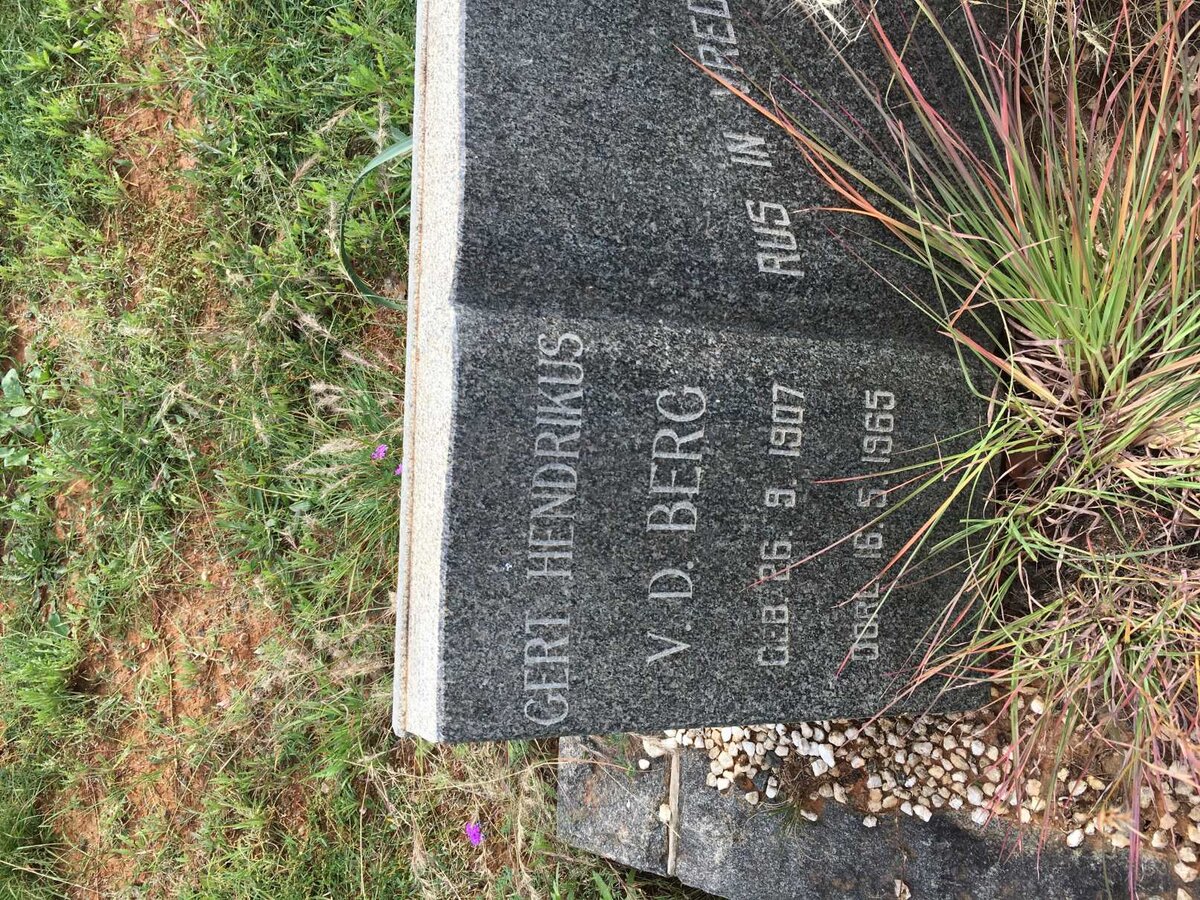 BERG Gert Hendrikus, v.d. 1907-1965