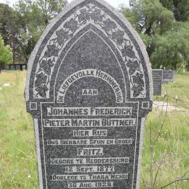 BUTTNER Johannes Frederick Pieter Martin 1877-1928