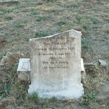 BUCK Cornelia Fredrica nee PIENAAR 1878-1911