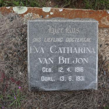 BILJON Eva Catharina, van 1916-1931