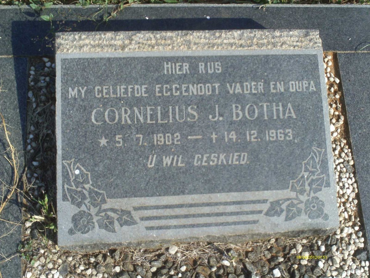 BOTHA Cornelius J. 1902-1963