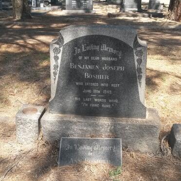 BOSHIER Benjamen Joseph -1949 &amp; Ann