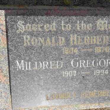 BOLT Ronald Herbert 1904-1970 &amp; Mildred Gregory 1907-1994
