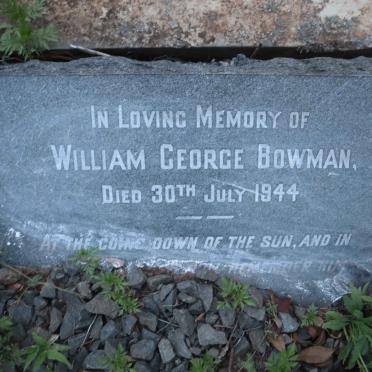 BOWMAN William George -1944