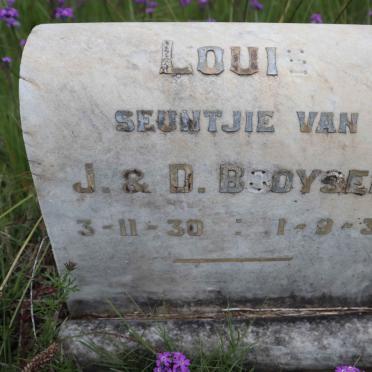 BOOYSEN Louie 1930-1931