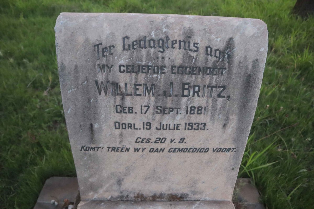 BRITZ Willem J. 1881-1933