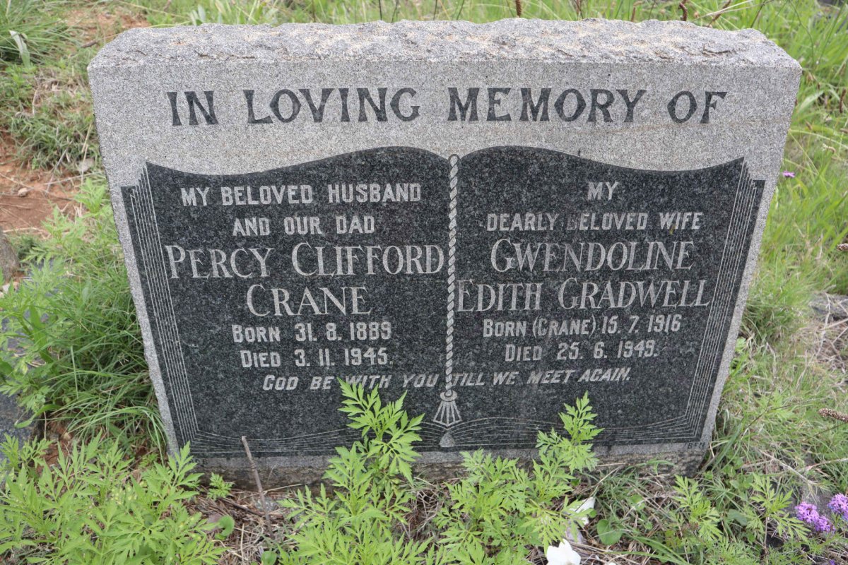CRANE Percy Clifford 1889-1945 :: GRADWELL Gwendoline Edith nee CRANE 1916-1949
